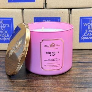 White Barn Rose Water & Ivy Candle - Soft Pink